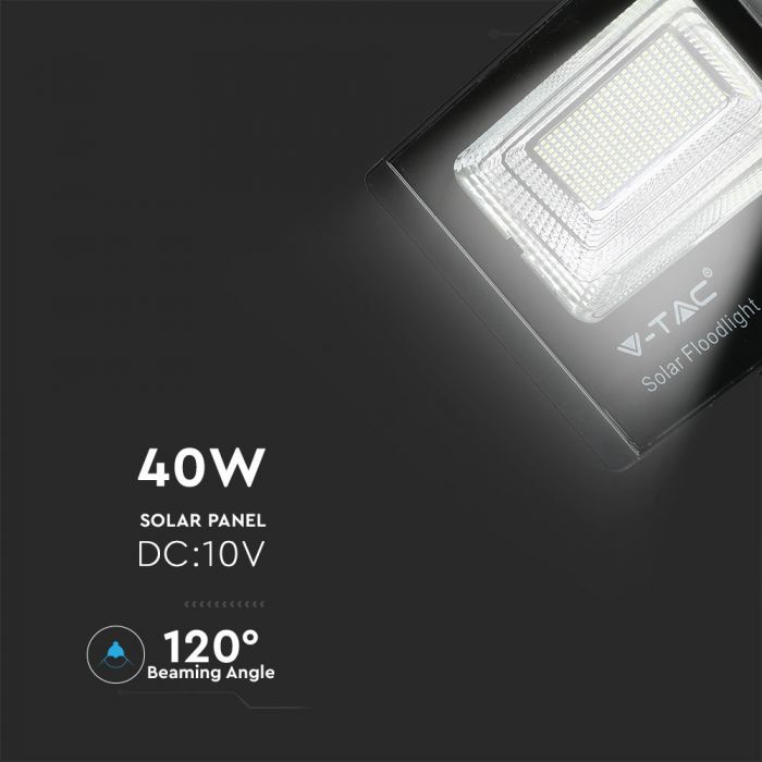 40W Solar Panel LED Floodlight 4000K