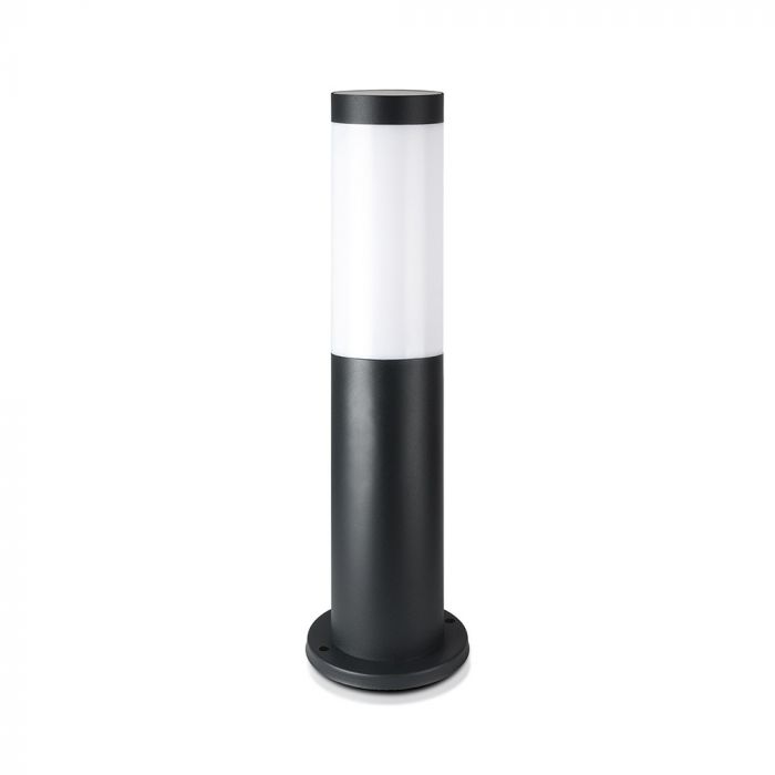 LED BOLLARD E27 LAMP STAINLESS STEEL 76X110X450 IP44 BLACK