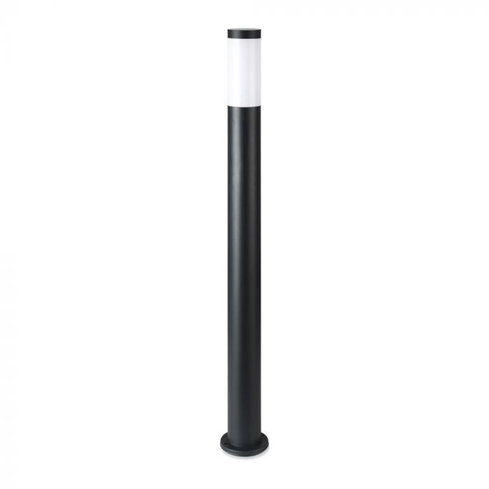 LED BOLLARD E27 LAMP STAINLESS STEEL 76X110X1100 IP44 BLACK