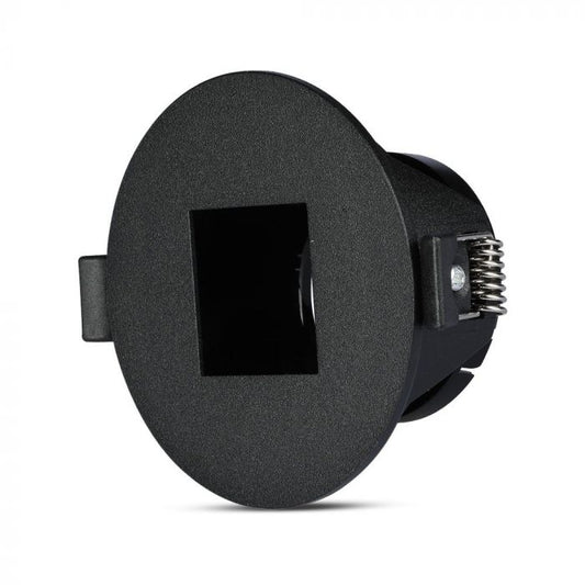 LED BRACKET GU10 SQUARE BLACK/BLACK ALUMINIUM+PC 83X41 (75)