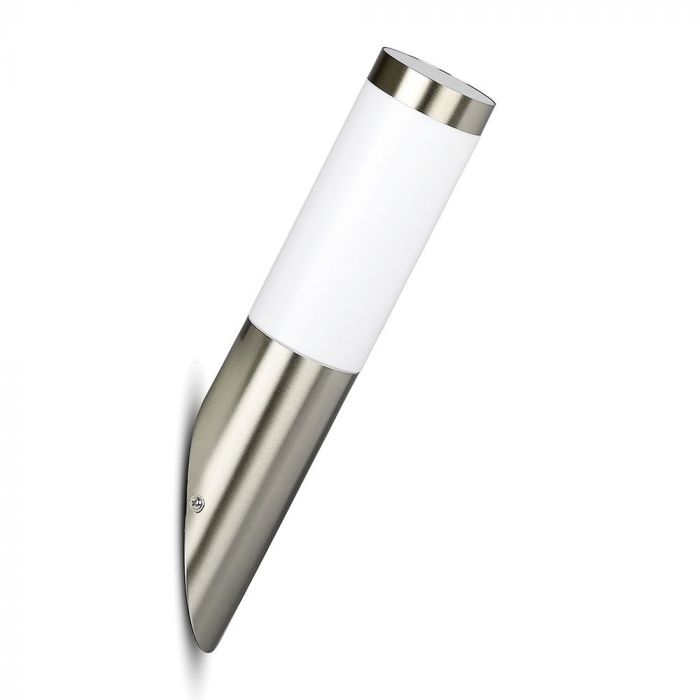 LED WALL E27 LAMP STAINLESS STEEL DIAGONAL ANGLE 76X376 IP44