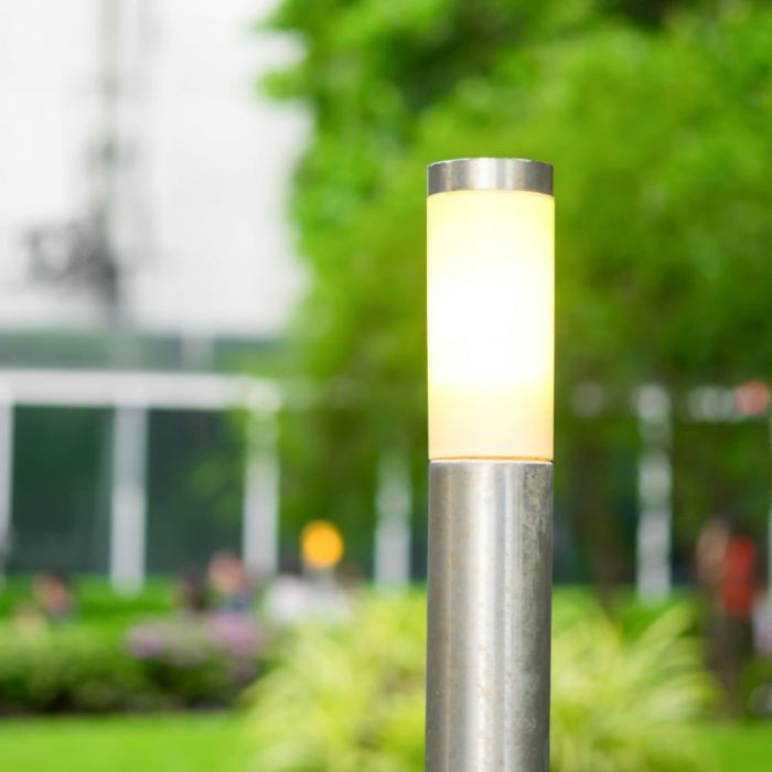 LED BOLLARD E27 LAMP STAINLESS STEEL 110X800 IP44