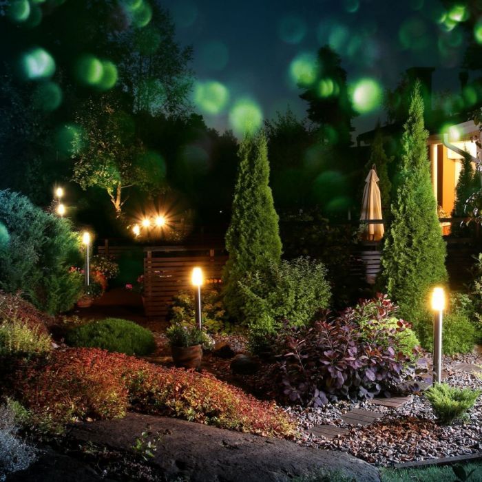 LED BOLLARD E27 LAMP STAINLESS STEEL 110X800 IP44