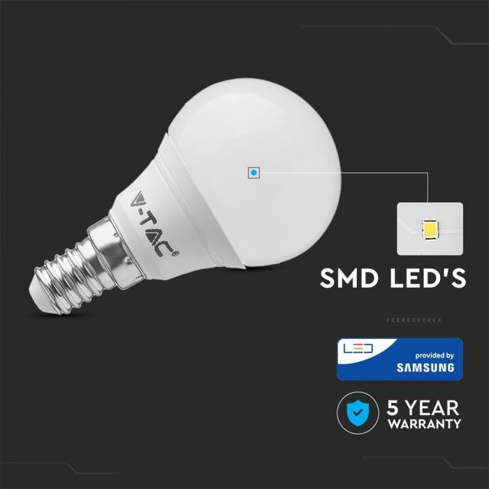 LED Bulb SAMSUNG Chip 7W E14 P45 Plastic 6000K