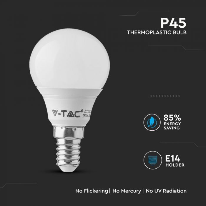 LED Bulb SAMSUNG Chip 5.5W E14 P45 Plastic White