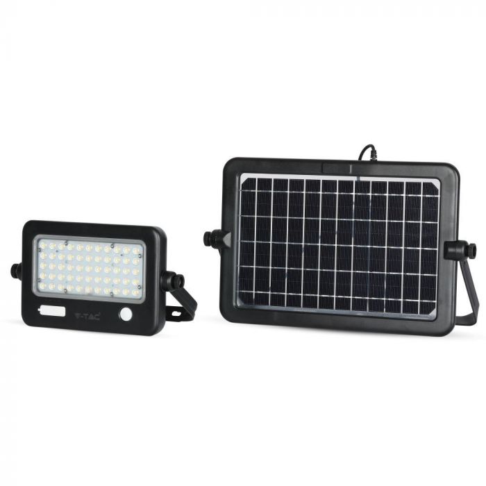 10W LED Solar Floodlight Detachable Black Body 4000K