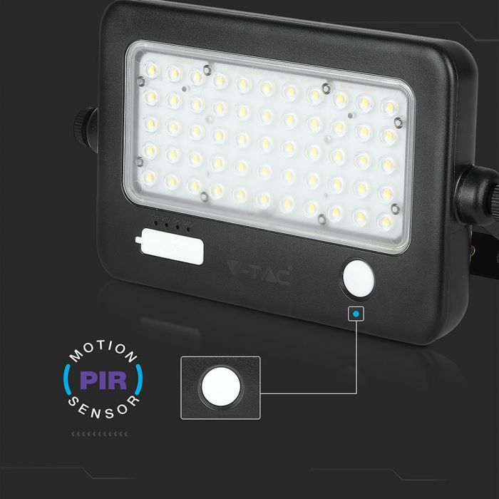 LED SOLAR FLOOD LIGHT 10W DL 1100lm 90° 232X166X33.5 IP65 BLACK