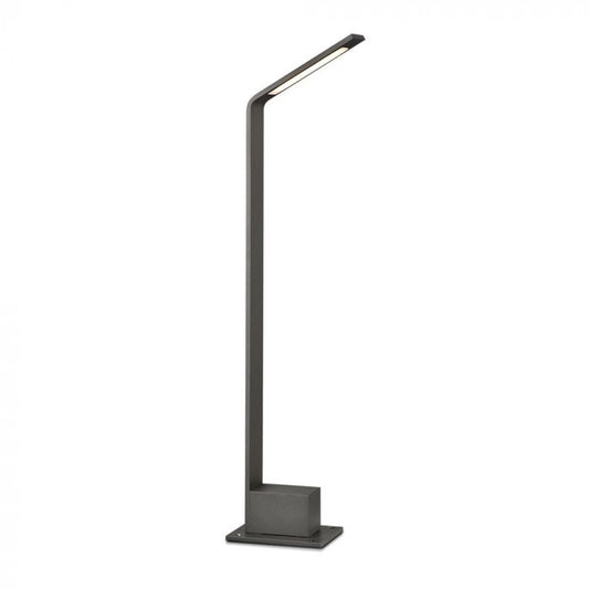 LED OUTDOOR BOLLARD LIGHT GREY 6W DL 600lm 180° 150X95X800 ALUMINIUM IP54