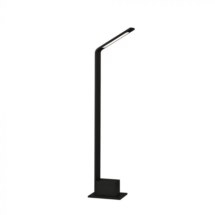 LED OUTDOOR BOLLARD LIGHT BLACK 6W DL 600lm 180° 150X95X800 ALUMINIUM IP54