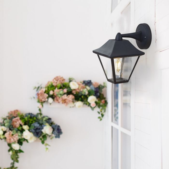 LED GARDEN WALL LIGHT E27 IP44 235X225 FACING DOWN