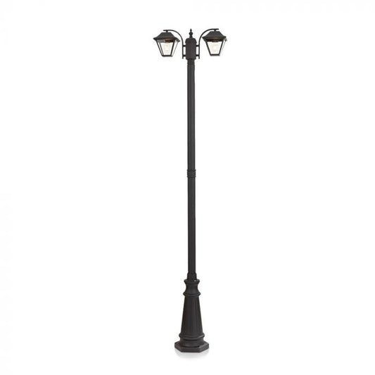 LED POLE 2XE27 LAMP MAT BLACK CLEAR COVER 522X2280 IP44