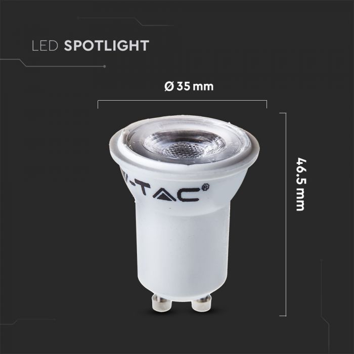 LED GU10 LAMP (MR11) 2W DL 180lm 38° 35X50 SMD PLASTIC