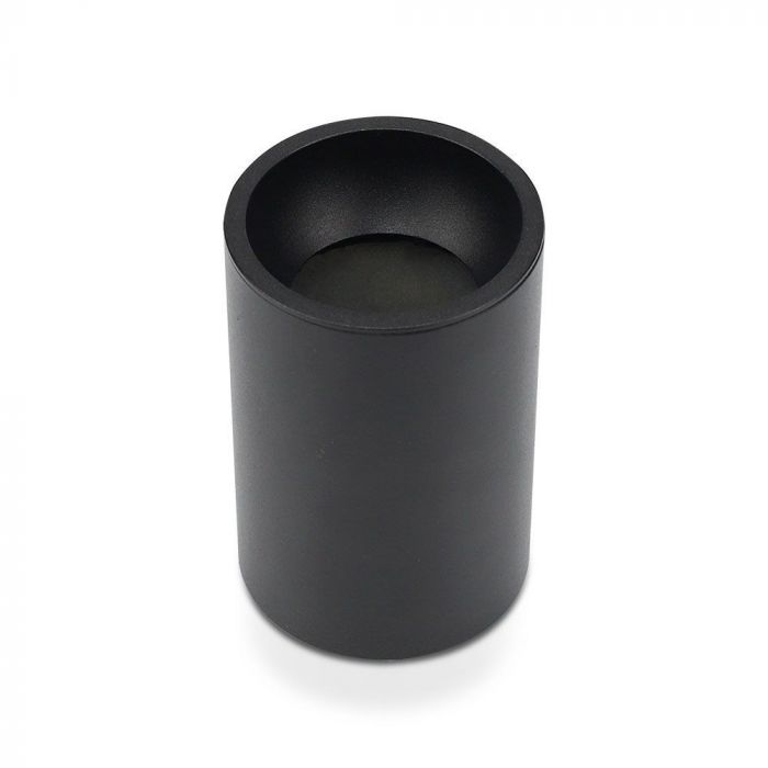 LED SURFACE GU10 FITTING ALUMINIUM ROUND 87X107 BLACK