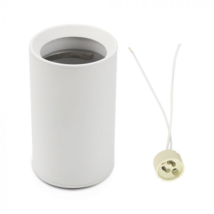 LED SURFACE GU10 FITTING ALUMINIUM ROUND 60X110 WHITE