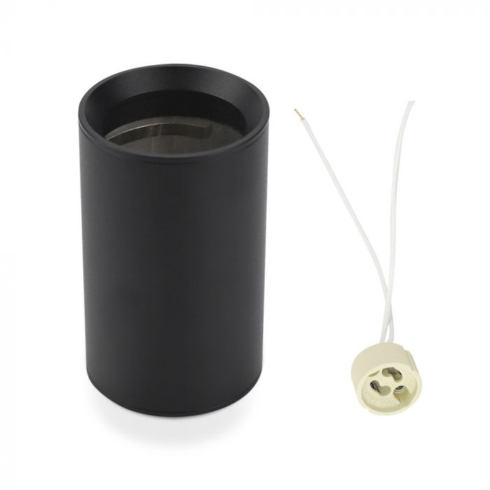 LED SURFACE GU10 FITTING ALUMINIUM ROUND 60X110 BLACK