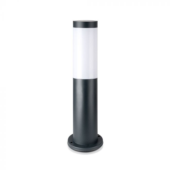 LED BOLLARD E27 LAMP STAINLESS STEEL 76X110X450 IP44 GREY