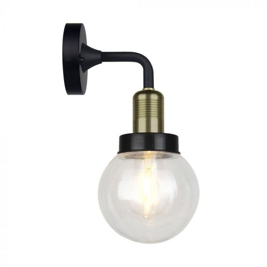 LED WALL E27 LAMP MAT BLACK DOWN 150X355X170 IP65