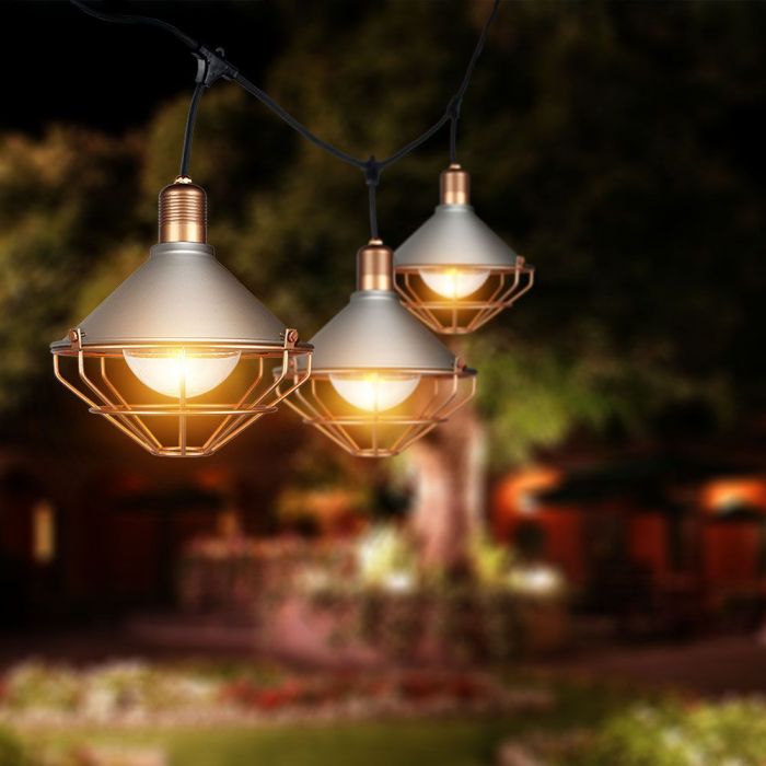LED STRING LIGHT 3M WITH 6 BULBS ROSE GOLD IP65