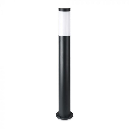 LED BOLLARD E27 LAMP STAINLESS STEEL 76X110X800 IP44 BLACK