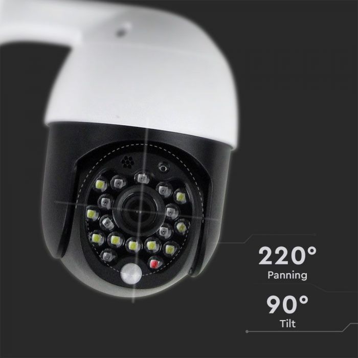 OUTDOOR CAMERA WIFI 2 WAY AUDIO INBUILT MICROPHONE WITH RED & BLUE LIGHT 3MP 12V IP65
