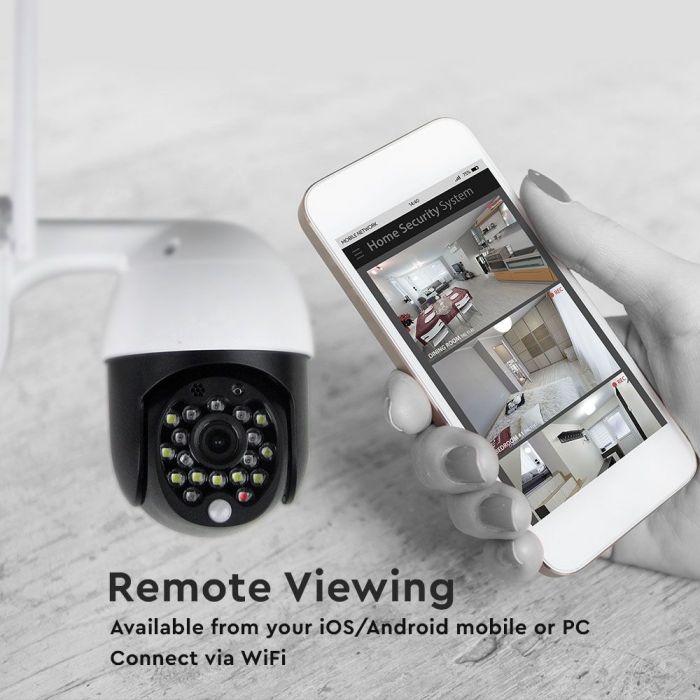 OUTDOOR CAMERA WIFI 2 WAY AUDIO INBUILT MICROPHONE WITH RED & BLUE LIGHT 3MP 12V IP65