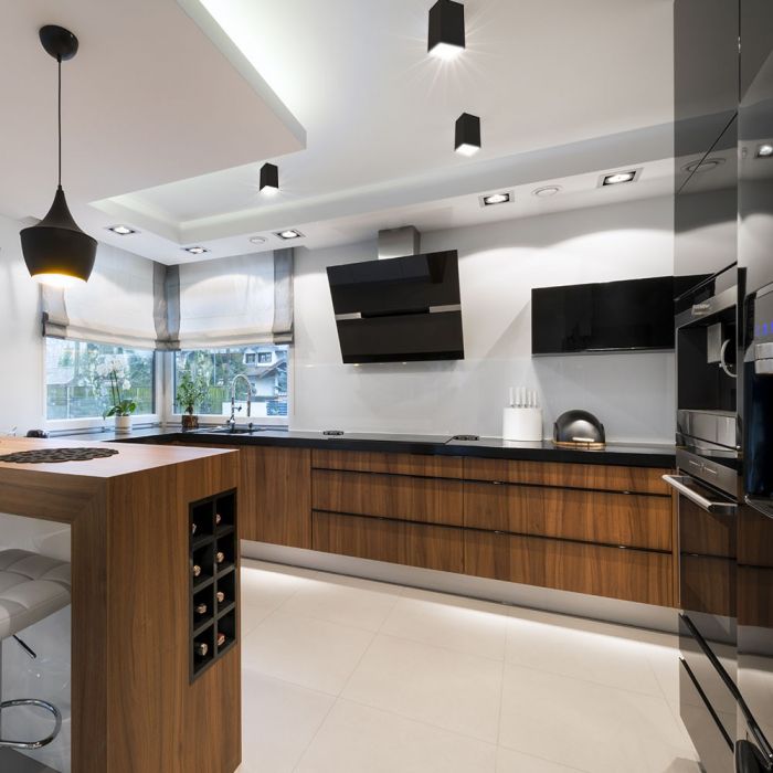 LED SURFACE GU10 FITTING ALUMINIUM SQUARE 74X74X140 BLACK+CHROME