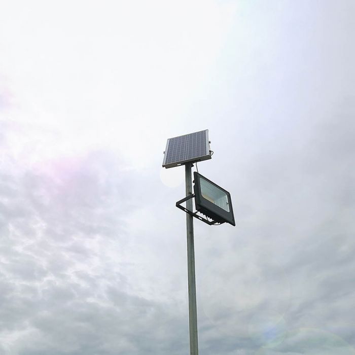 LED SOLAR FLOOD LIGHT 12W CW 550lm 120° 205X50X170 IP65 BLACK