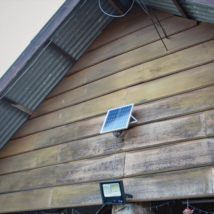 LED SOLAR FLOOD LIGHT 12W CW 550lm 120° 205X50X170 IP65 BLACK