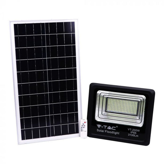 LED SOLAR FLOOD LIGHT 40W CW 3100lm 120° 353X90X304 IP65 BLACK