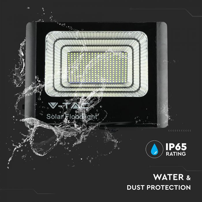 LED SOLAR FLOOD LIGHT 40W CW 3100lm 120° 353X90X304 IP65 BLACK