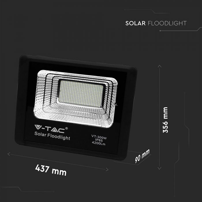 50W Solar Panel LED Floodlight 4000K