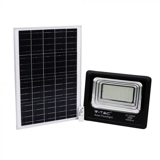 LED SOLAR FLOOD LIGHT 50W DL 4200lm 120° 437X90X356 IP65 BLACK