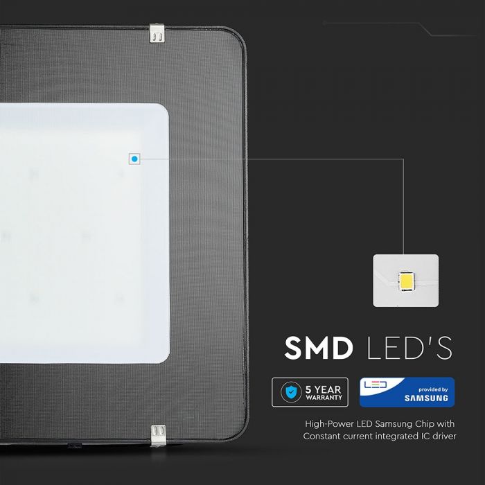 LED FLOOD SLIM 500W CW 100° 60000lm (120lm/W) IP65 BLACK SAMSUNG CHIP A++
