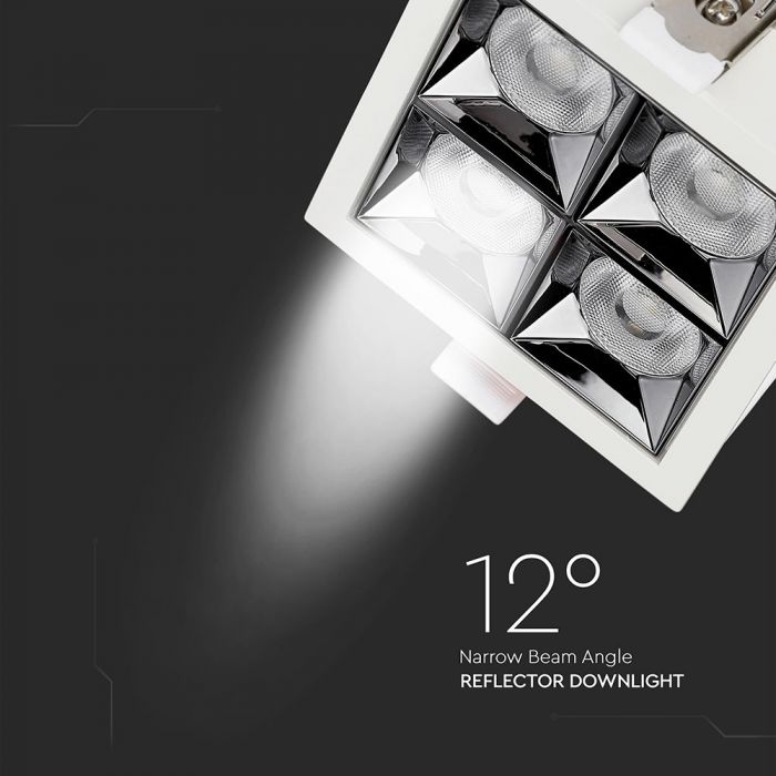 LED REFLECTOR SMD DOWNLIGHT16W WW 1280lm 12° 93X93X47(85X85) SAMSUNG CHIP