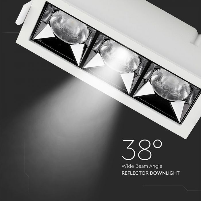 LED REFLECTOR SMD DOWNLIGHT12W WW 960lm 38° 130X54X47(120X45) SAMSUNG CHIP