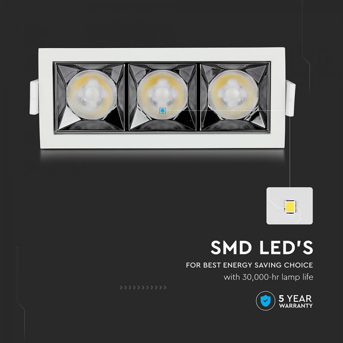 LED REFLECTOR SMD DOWNLIGHT12W WW 960lm 38° 130X54X47(120X45) SAMSUNG CHIP
