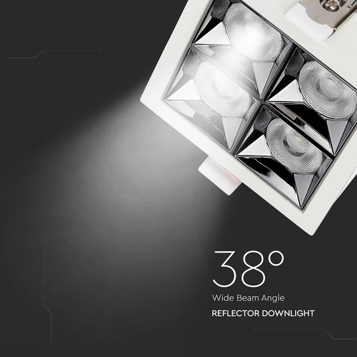 LED REFLECTOR SMD DOWNLIGHT16W DL 1280lm 38° 93X93X47(85X85) SAMSUNG CHIP