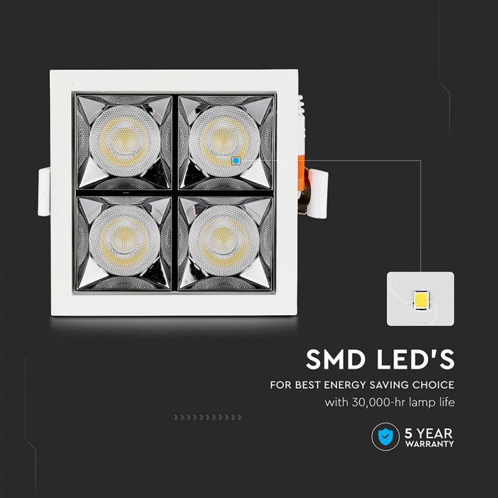LED REFLECTOR SMD DOWNLIGHT16W DL 1280lm 38° 93X93X47(85X85) SAMSUNG CHIP