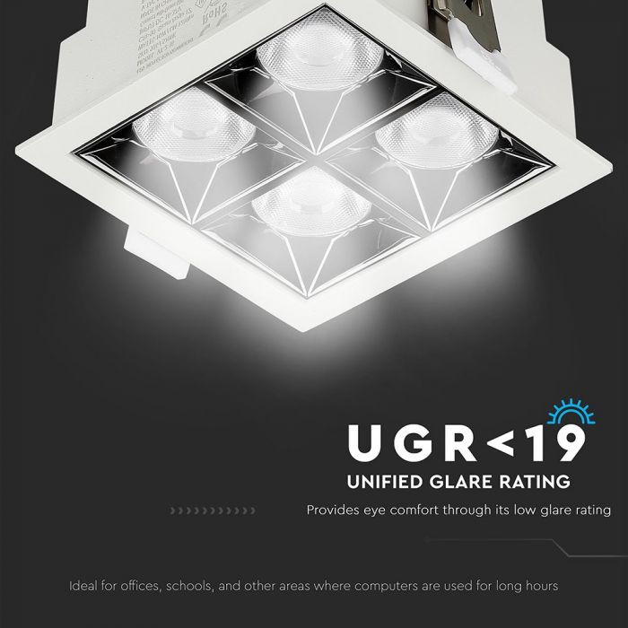 LED REFLECTOR SMD DOWNLIGHT16W DL 1280lm 38° 93X93X47(85X85) SAMSUNG CHIP
