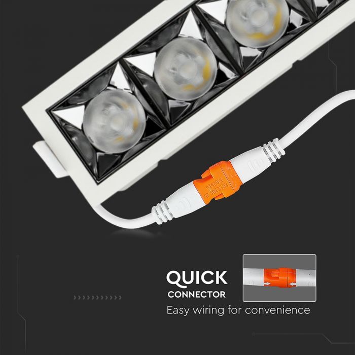 LED REFLECTOR SMD DOWNLIGHT20W CW 1600lm 38° 207X54X47(200X45) SAMSUNG CHIP