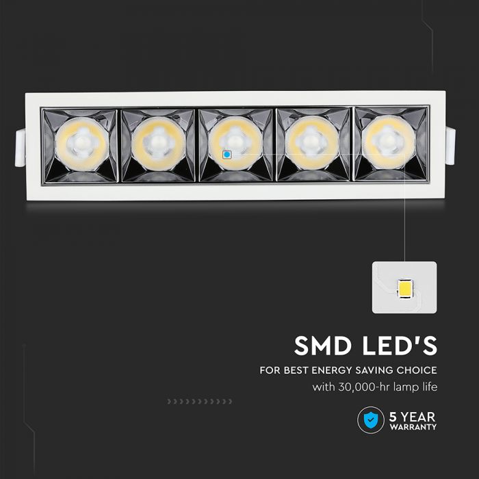 LED REFLECTOR SMD DOWNLIGHT20W CW 1600lm 38° 207X54X47(200X45) SAMSUNG CHIP