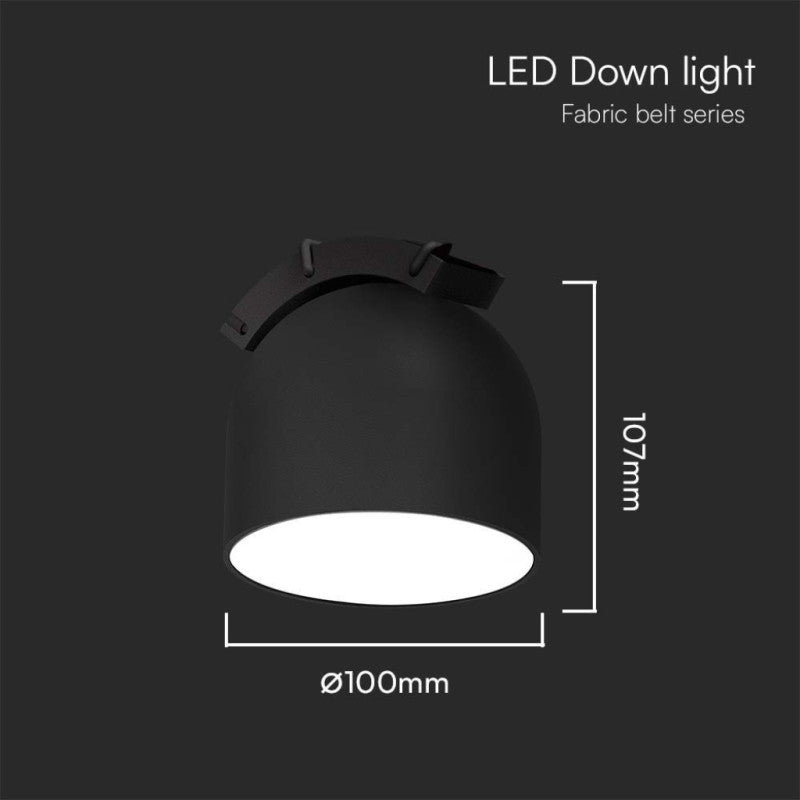 LED MAGNETIC FABRIC TRACKLIGHT 12W WW 800lm 120° SANDY BLACK 107x107mm