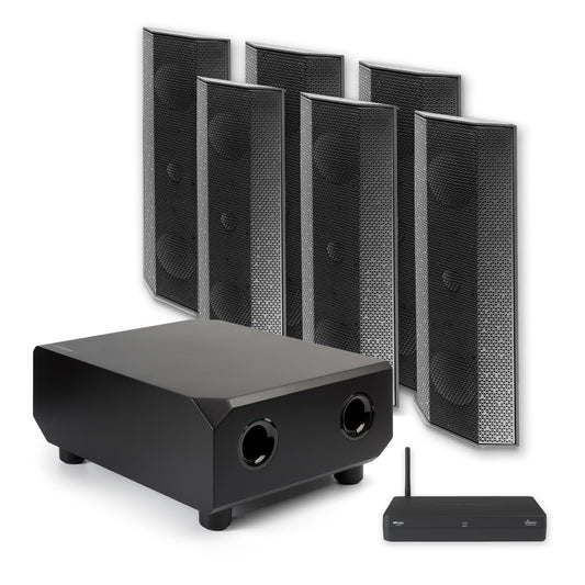 Lithe Audio 5.1 Wireless Surround Sound Cinema System – WiSA Cinema Hub & iO1 Speakers