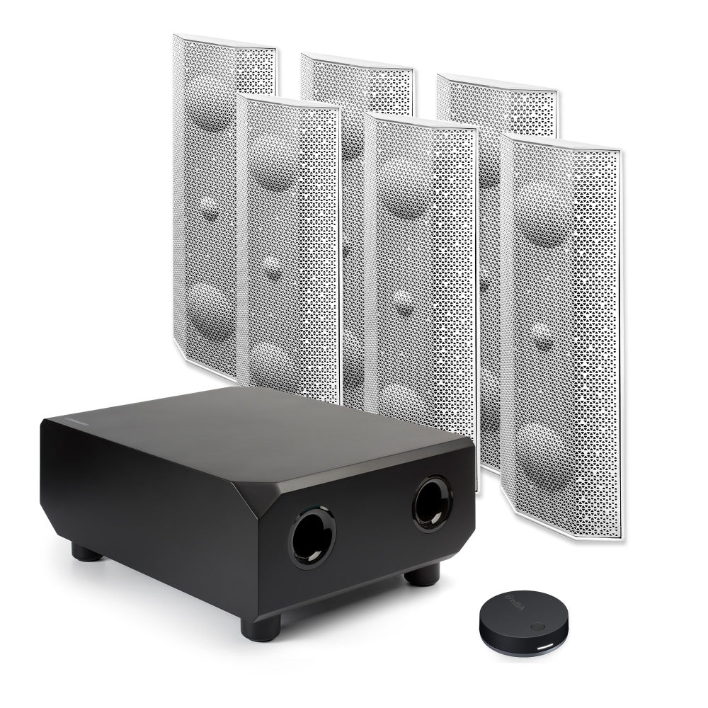 Lithe Audio 5.1 Wireless Surround Sound Cinema System – WiSA SoundSend & iO1 Speakers
