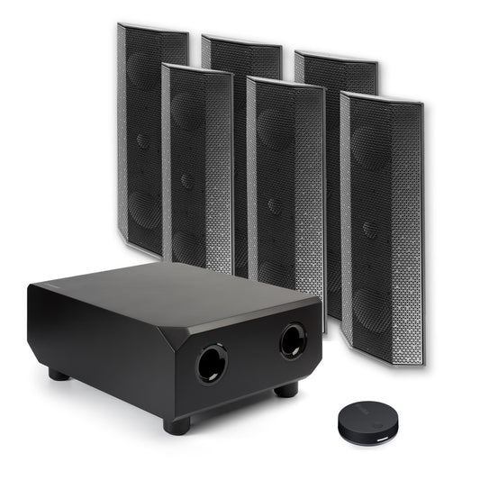 Lithe Audio 5.1 Wireless Surround Sound Cinema System – WiSA SoundSend & iO1 Speakers