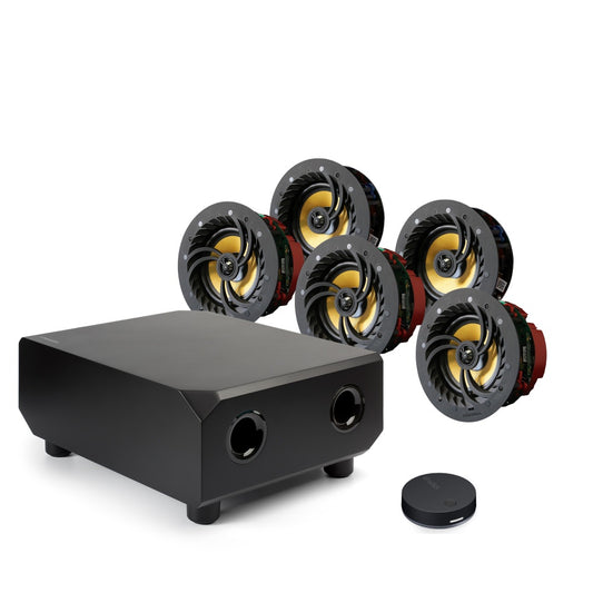 Lithe Audio 5.1 Wireless In‑Ceiling Surround Sound Cinema System – WiSA SoundSend