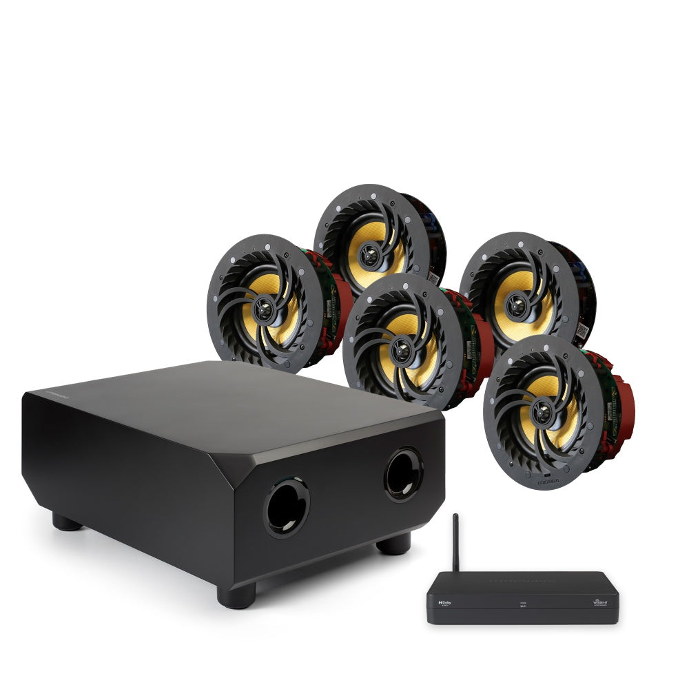 Lithe Audio 5.1 Wireless In‑Ceiling Surround Sound Cinema System – WiSA Cinema Hub