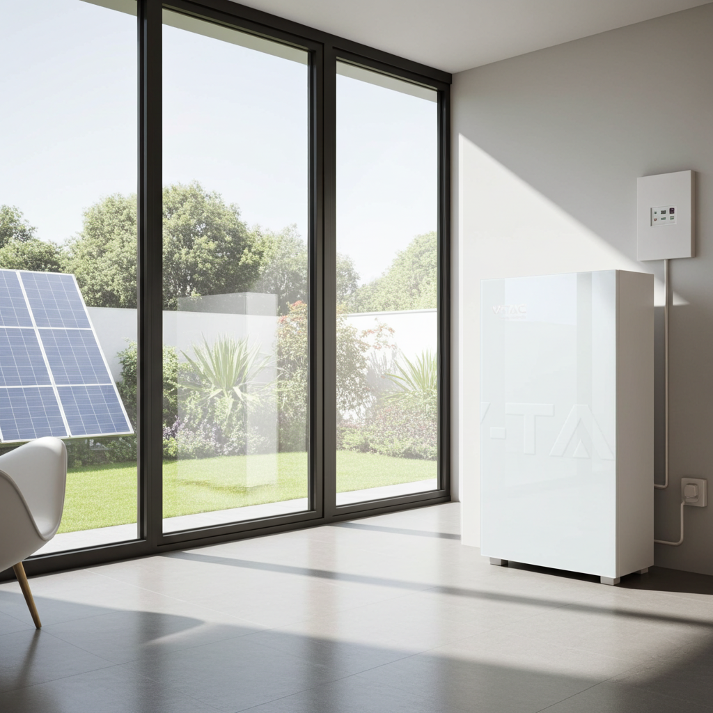 10.24kWh Lithium Battery Wall Mounting IP20 6000 Cycles Designer White Body