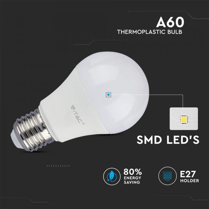 LED Bulb 9W E27 A60 Thermoplastic Warm White
