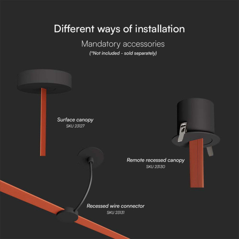 LED MAGNETIC FABRIC TRACKLIGHT 20W WW 1200lm 120° SANDY WHITE 300x71mm